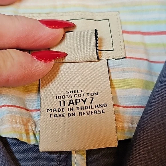 NEW VINTAGE L.L.BEAN BLUE LONG SLEEVE BUTTON-UP CROPPED JACKET - Picture 15 of 16